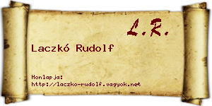 Laczkó Rudolf névjegykártya